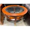 Image 2 : Duncan Fife Style Oval Coffee Table with Glass Inlay
