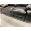 Image 4 : Cosmos Black Bonded Leather double seat reclining love seat