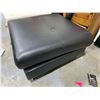 Image 3 : Black Leather Storage Ottoman ( top is crooked)