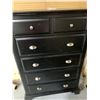 Image 3 : Tall 6 drawer chest dark wood finish floor model