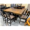 Image 1 : Floor Model Tall dining Table with 8 matching Stools