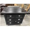 Image 1 : Dark 4 drawer bed site table, floor model, has small scuffs on edge