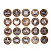 Image 1 : Mixed Lot of (20) .999 Silver Casino $10 Limited Edition Gaming Tokens