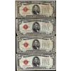 Image 1 : Lot of (4) 1928F $5 Legal Tender Notes