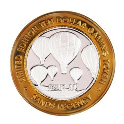 .999 Silver Sands Regency Reno, Nevada $10 Casino Limited Edition Gaming Token