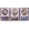 Image 2 : Lot of 1951-1953Mo Mexico 5 Pesos Silver Coins NGC MS64