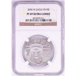 2000-W $100 Proof Platinum American Eagle Coin NGC PF69 Ultra Cameo