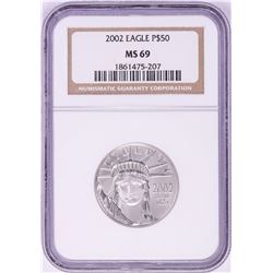 2002 $50 Platinum American Eagle Coin NGC MS69