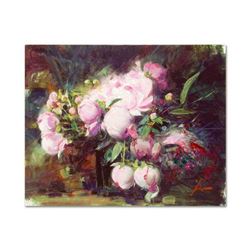 Pino (1939-2010) "Peonies" Limited Edition Giclee on Canvas