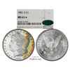 Image 1 : 1881-S $1 Morgan Silver Dollar Coin NGC MS61* Star CAC Amazing Toning