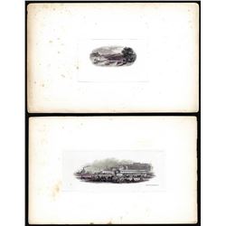 Lot of (2) 1800's Vignette from Original Proof Plates