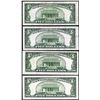 Image 2 : Lot of (4) 1934C/D $5 Silver Certificate Notes