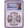 Image 1 : 1984Mo Mexico 1 Onza Libertad Silver Coin NGC MS66