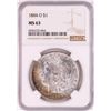 Image 1 : 1884-O $1 Morgan Silver Dollar Coin NGC MS63 Great Toning