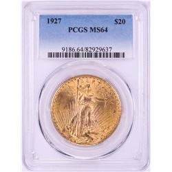 1927 $20 St. Gaudens Double Eagle Gold Coin PCGS MS64