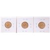 Image 2 : Lot of 1906-1908 Great Britain Half Sovereign Gold Coins