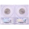 Image 2 : Lot of (2) 2020-W Weir Farm V75 WWII Privy Mark Quarter Coins ANACS MS65