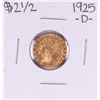 Image 1 : 1925-D $2 1/2 Indian Head Quarter Eagle Gold Coin