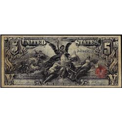 1896 $5 Educational Silver Certificate Note