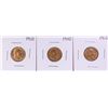 Image 1 : Lot of (3) 1910 Great Britain Half Sovereign Gold Coins