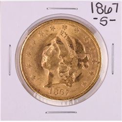 1867-S $20 Liberty Head Double Eagle Gold Coin