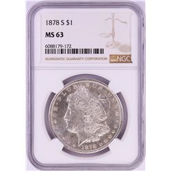 1878-S $1 Morgan Silver Dollar Coin NGC MS63