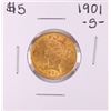 Image 1 : 1901-S $5 Liberty Head Half Eagle Gold Coin