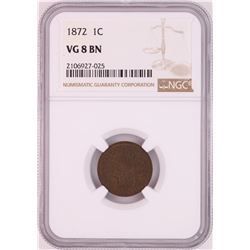 1872 Indian Head Cent Coin NGC VG8BN