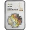 Image 2 : 1881-S $1 Morgan Silver Dollar Coin NGC MS63* Star Amazing Toning
