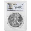 Image 1 : 2016-P $1 American Silver Eagle Coin PCGS Gem BU Struck at the Philadelphia Mint