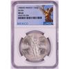 Image 1 : 1985Mo Mexico 1 Onza Libertad Silver Coin NGC MS66