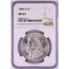 Image 1 : 1888-O $1 Morgan Silver Dollar Coin NGC MS63
