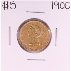 1900 $5 Liberty Head Half Eagle Gold Coin