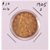 Image 1 : 1905-S $10 Liberty Head Eagle Gold Coin