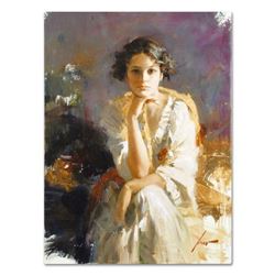 Pino (1939-2010) "Yellow Shawl" Limited Edition Giclee on Canvas