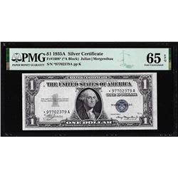 1935A $1 Silver Certificate STAR Note Fr.1608* PMG Gem Uncirculated 65EPQ