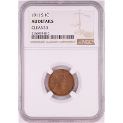 1911-S Lincoln Wheat Cent Coin NGC AU Details