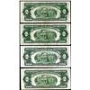 Image 2 : Lot of (4) 1953 $2 Legal Tender STAR Notes