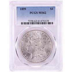 1899 $1 Morgan Silver Dollar Coin PCGS MS62