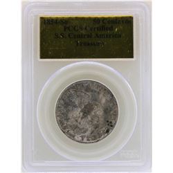 1854-So S.S. Central America 50 Centavos Treasure Coin PCGS Certified