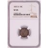 Image 1 : 1872-S Seated Liberty Dime Coin NGC VF25