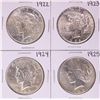 Image 1 : Lot of 1922-1925 $1 Peace Silver Dollar Coins