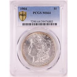 1904 $1 Morgan Silver Dollar Coin PCGS MS64