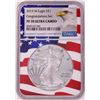 Image 1 : 2019-W $1 Proof American Silver Eagle Coin NGC PF70 Ultra Cameo Congratulations Flag