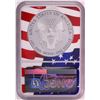 Image 2 : 2019-W $1 Proof American Silver Eagle Coin NGC PF70 Ultra Cameo Congratulations Flag