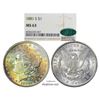 1881-S $1 Morgan Silver Dollar Coin NGC MS63 CAC Amazing Toning