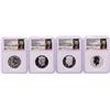 Image 1 : 2014 50th Anniversary Kennedy Half Dollar (4) Coin Set NGC PF70/SP70
