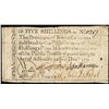 Image 1 : December 1771 North Carolina 5 Schillings Quill Pens Colonial Currency Note