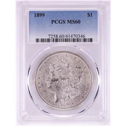 1899 $1 Morgan Silver Dollar Coin PCGS MS60