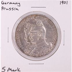 1901 Germany Prussia 5 Mark Silver Coin